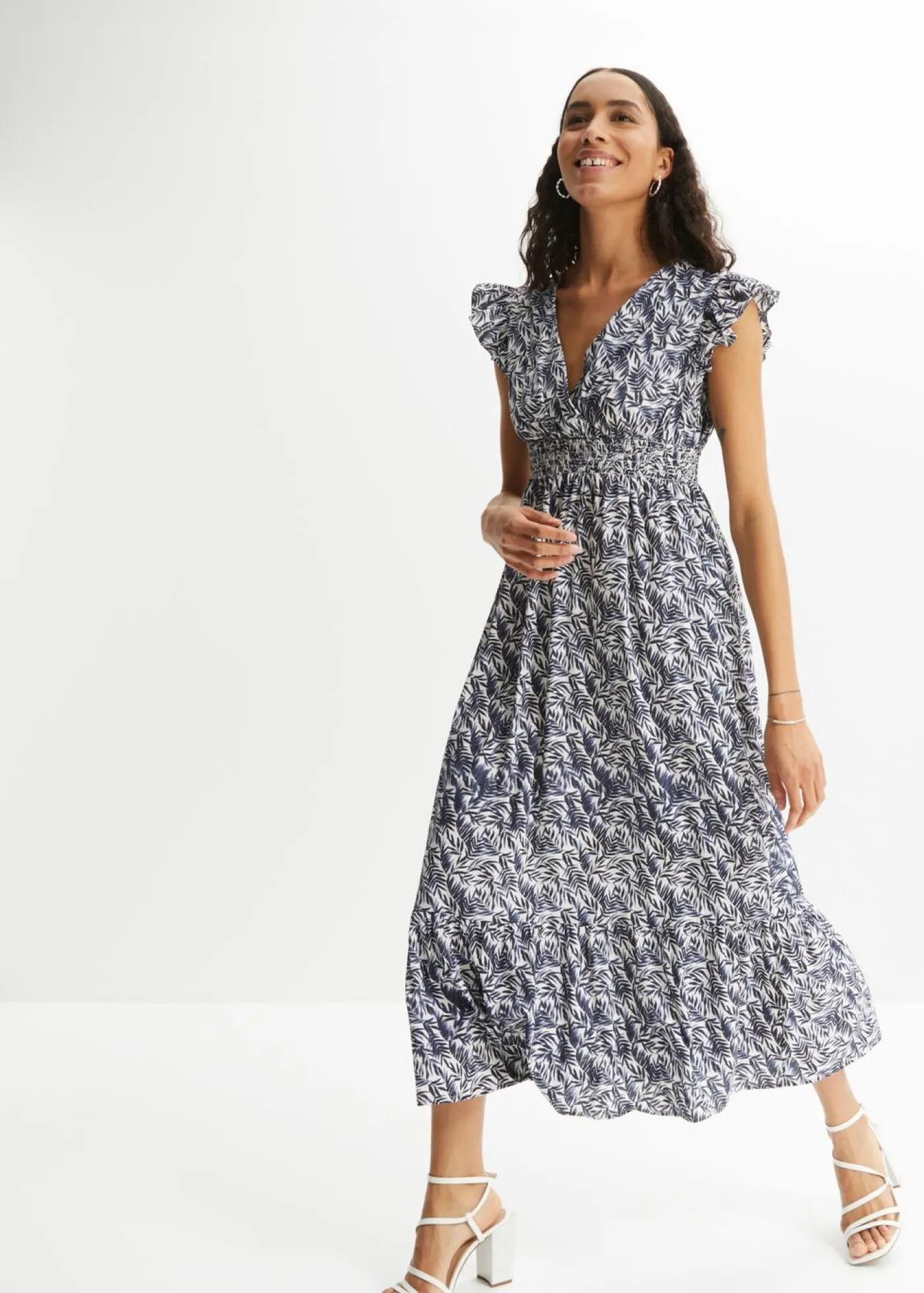 bonprix bonprix Vestido midi Índigo-crudo Outlet