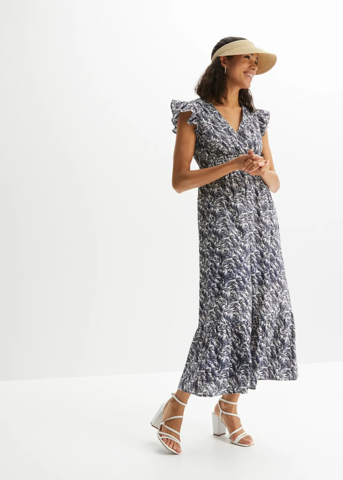 bonprix bonprix Vestido midi Índigo-crudo Outlet