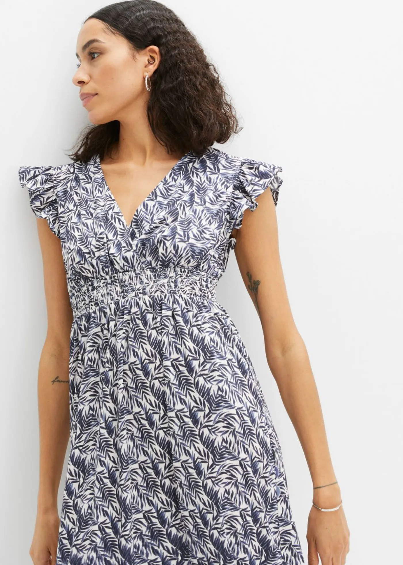 bonprix bonprix Vestido midi Índigo-crudo Outlet
