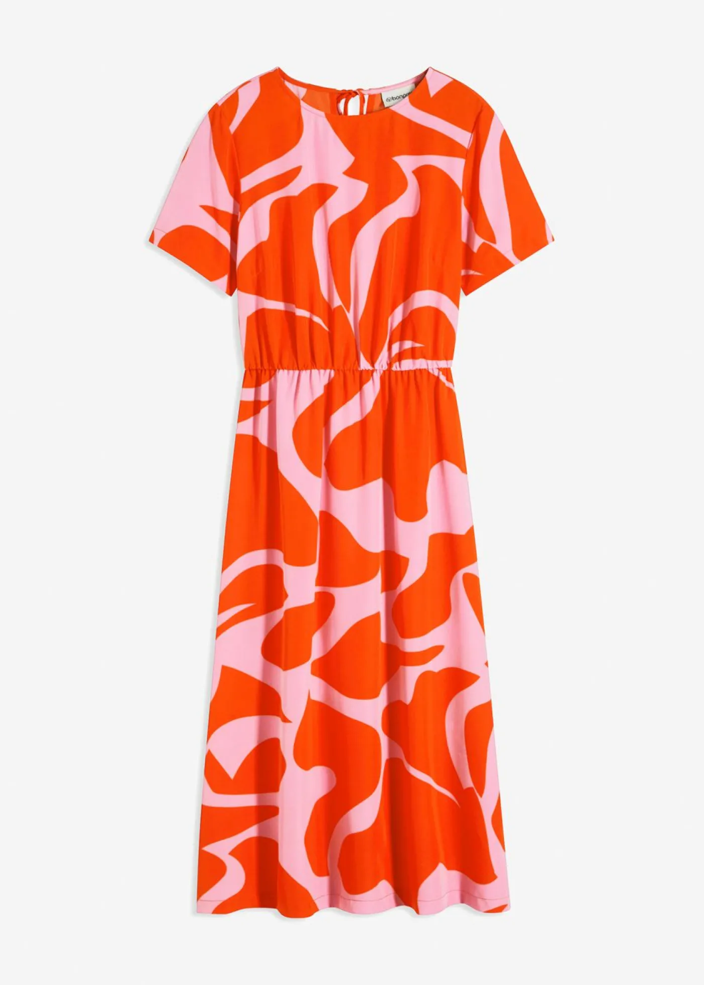 bonprix bonprix Vestido midi naranja-rosa caliente Online