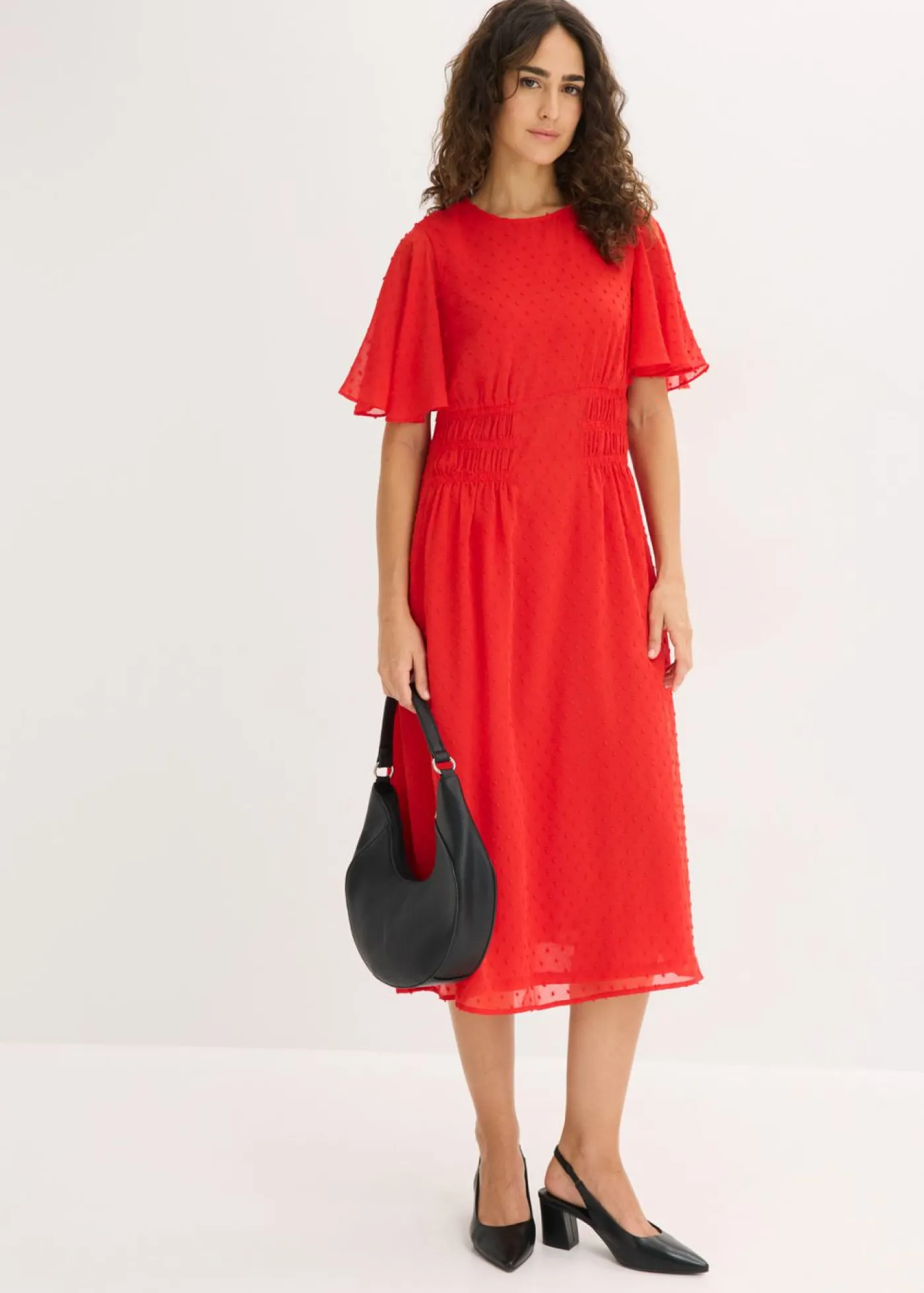 bonprix bonprix Vestido midi fresa