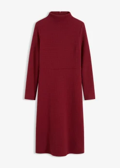 bonprix bonprix Vestido midi acampanado Rojo rubí Sale