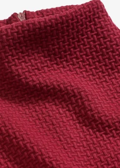 bonprix bonprix Vestido midi acampanado Rojo rubí Sale