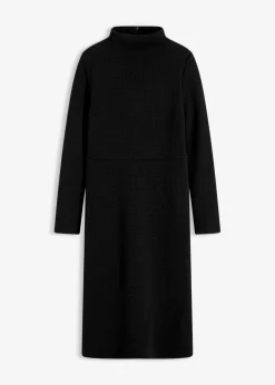 bonprix bonprix Vestido midi acampanado Negro Hot