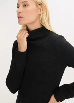 bonprix bonprix Vestido midi acampanado Negro Hot