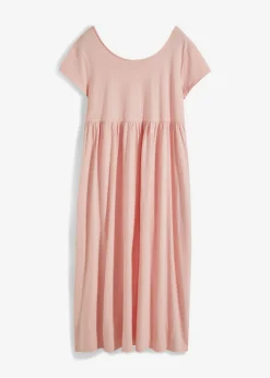 bonprix bonprix Vestido midi de algodón orgánico puro rosa pastel Discount