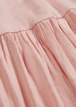 bonprix bonprix Vestido midi de algodón orgánico puro rosa pastel Discount