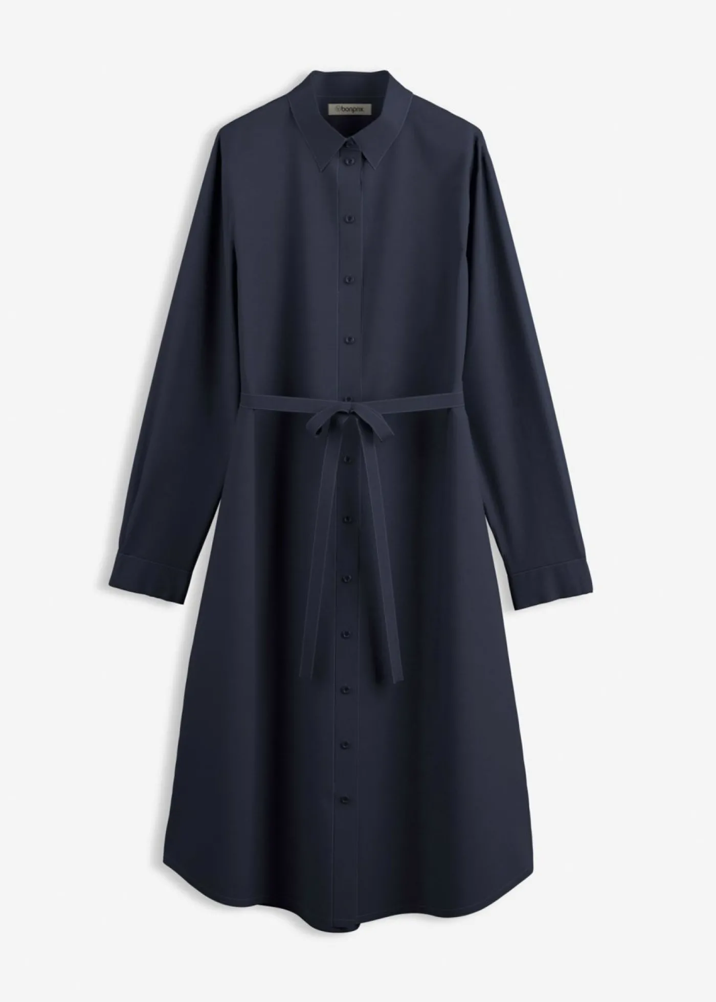 bonprix bonprix Vestido midi de algodón orgánico puro Azul marino Sale