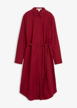 bonprix bonprix Vestido midi de algodón orgánico puro Rojo Sale