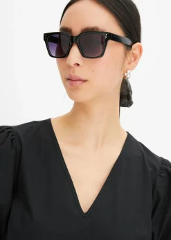 bonprix bonprix Vestido midi de algodón orgánico Negro Hot