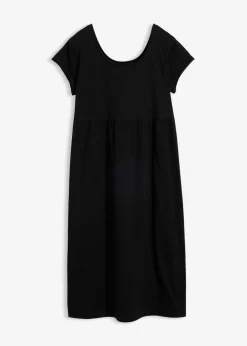 bonprix bonprix Vestido midi de algodón orgánico puro Negro Best