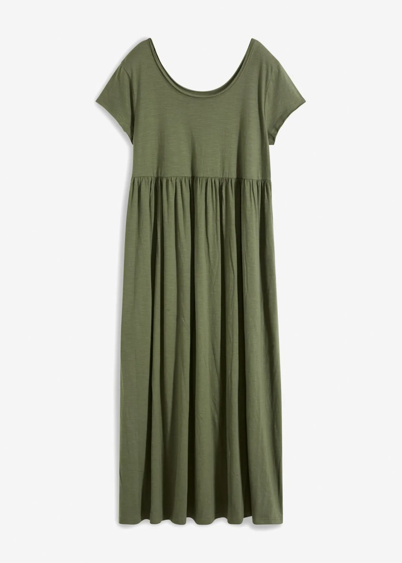 bonprix bonprix Vestido midi de algodón orgánico puro Verde oliva Outlet