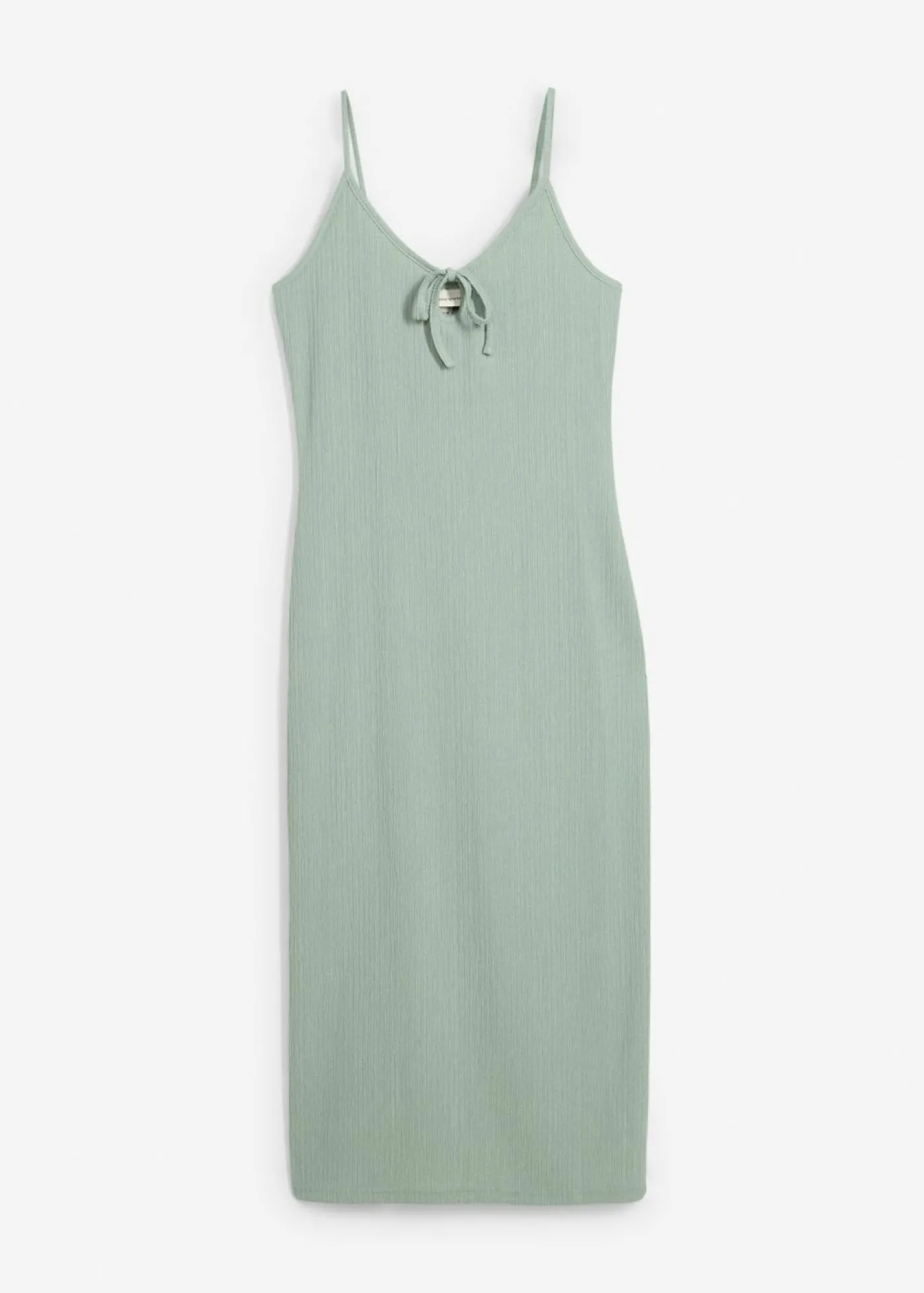bonprix bonprix Vestido midi de crepé ligero verde ahumado Outlet