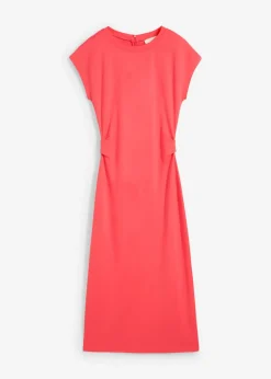 bonprix bonprix Vestido midi de mezcla de viscosa suave rosa paraíso Hot