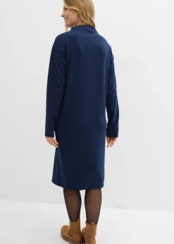 bonprix bonprix Vestido midi de mezcla de viscosa Azul marino Online