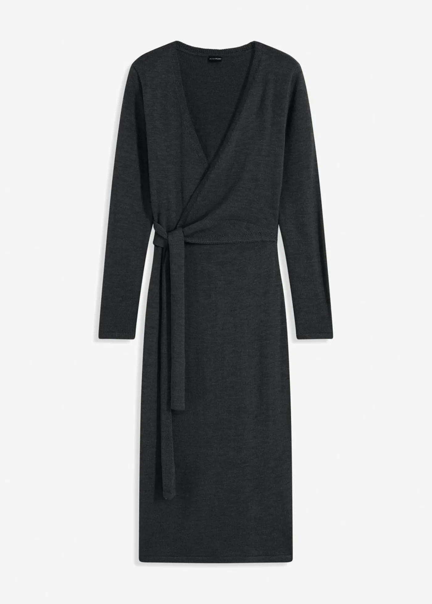 bonprix bonprix Vestido midi de punto Antracita jaspeado