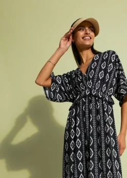 bonprix bonprix Vestido midi de punto Negro Clearance