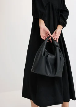 bonprix bonprix Vestido midi de punto estructurado Negro New