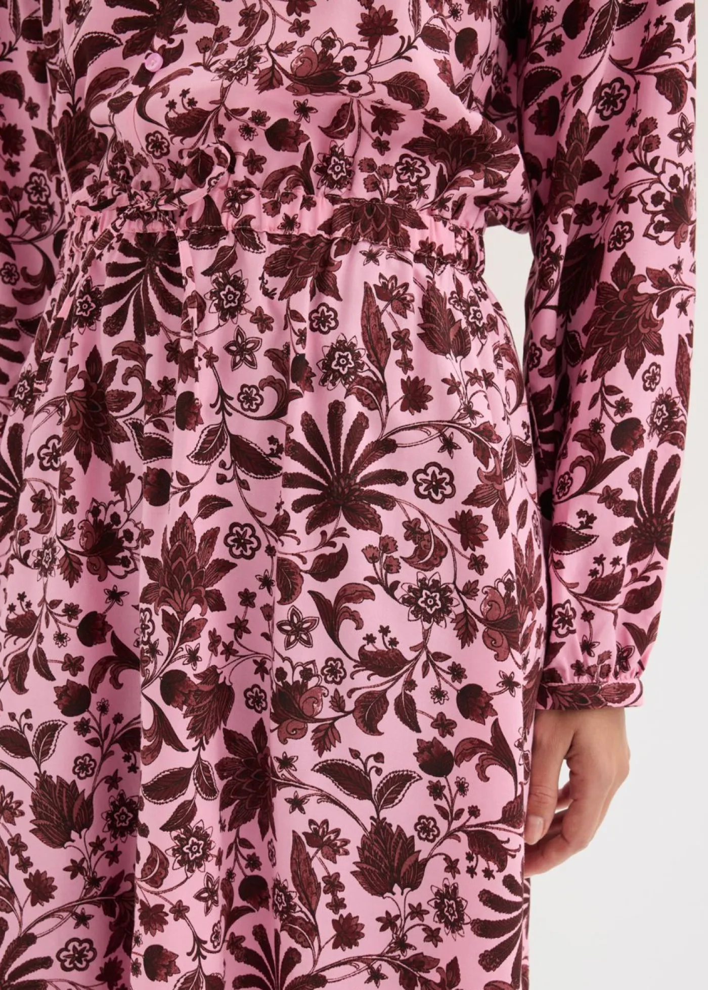 bonprix bonprix Vestido midi de viscosa fluida orquídea ahumado Discount