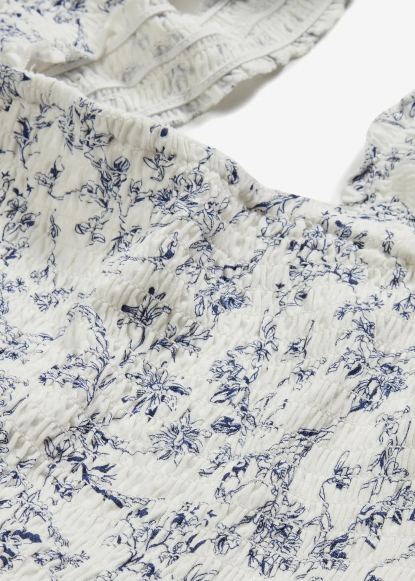 bonprix bonprix Vestido midi de viscosa sostenible Blanco lana-azul de flores Best