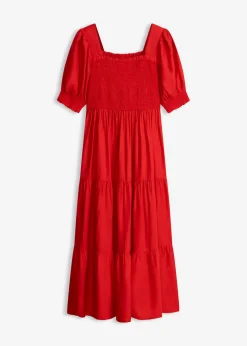 bonprix bonprix Vestido midi estampado fresa Discount