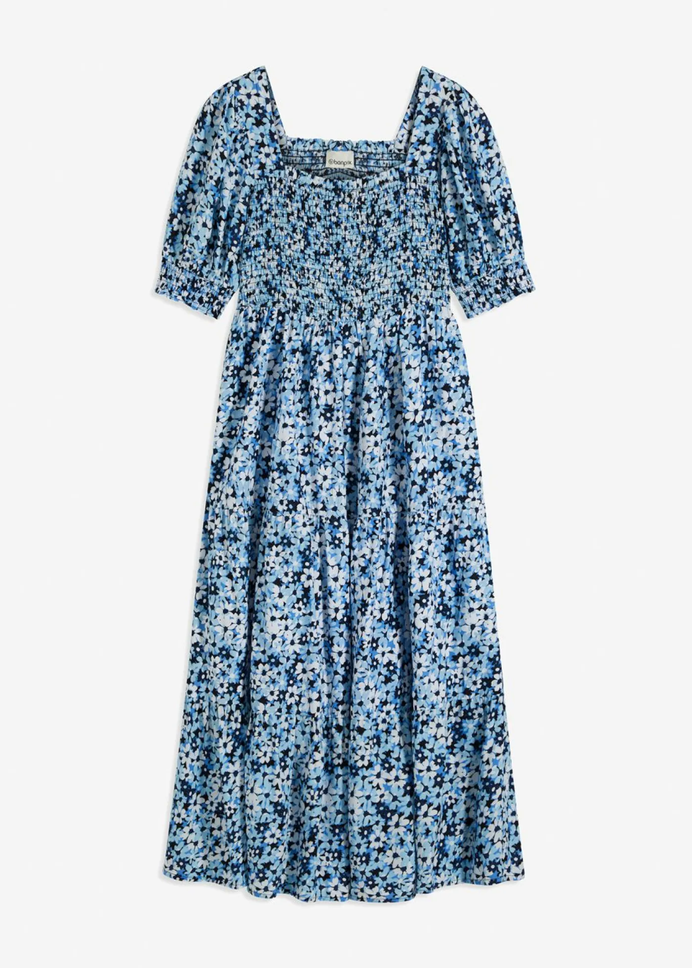 bonprix bonprix Vestido midi estampado azul pálido con flores Hot