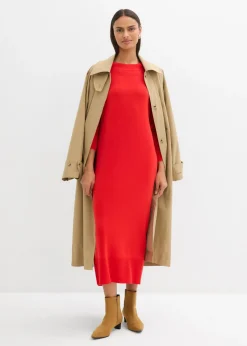 bonprix bonprix Vestido midi holgado de mezcla de viscosa fresa Hot