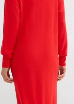 bonprix bonprix Vestido midi holgado de mezcla de viscosa fresa Hot