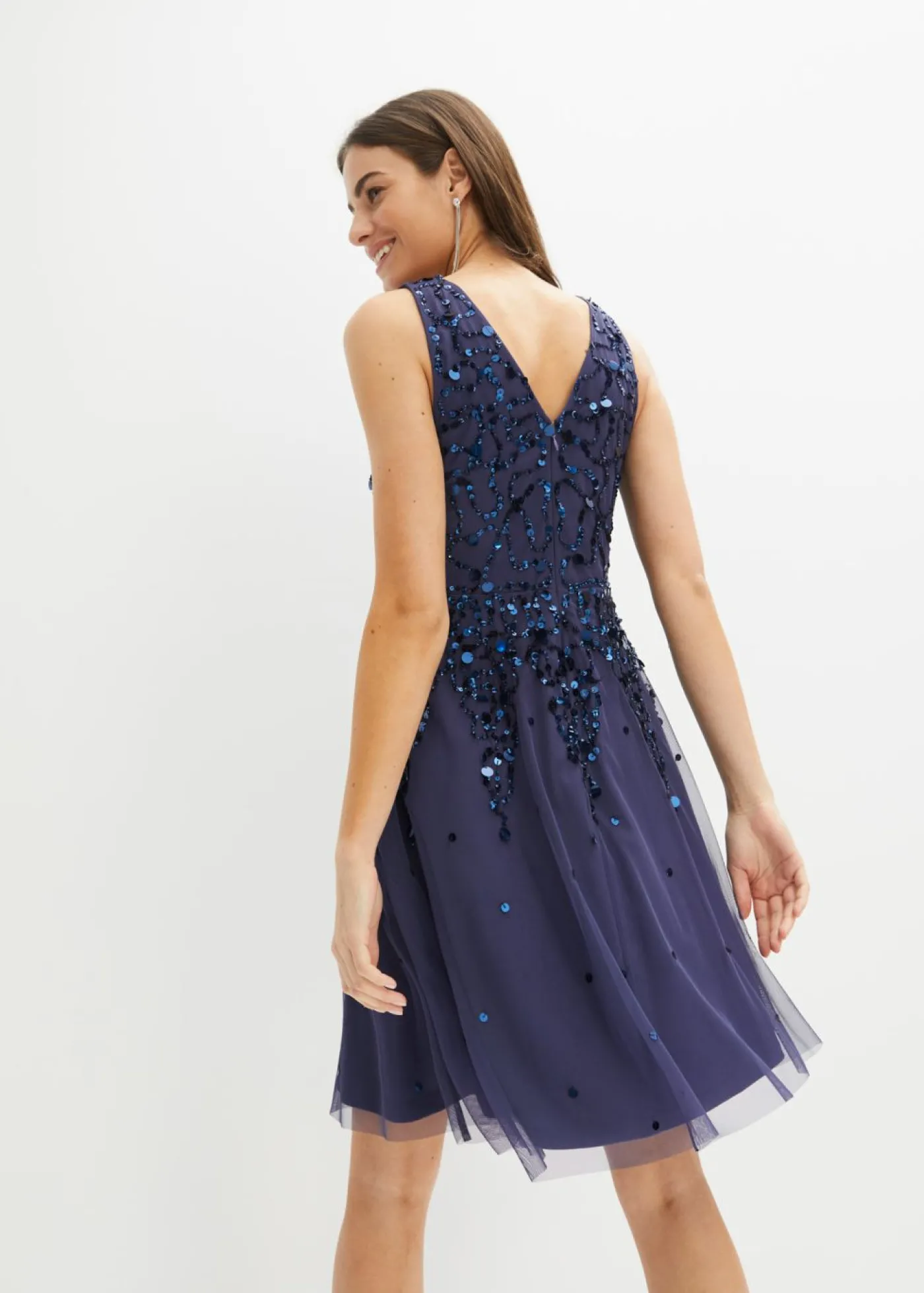 bonprix bonprix Vestido mini de lentejuelas índigo Clearance