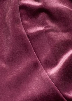 bonprix bonprix Vestido mini de terciopelo suave rojo burdeos Online