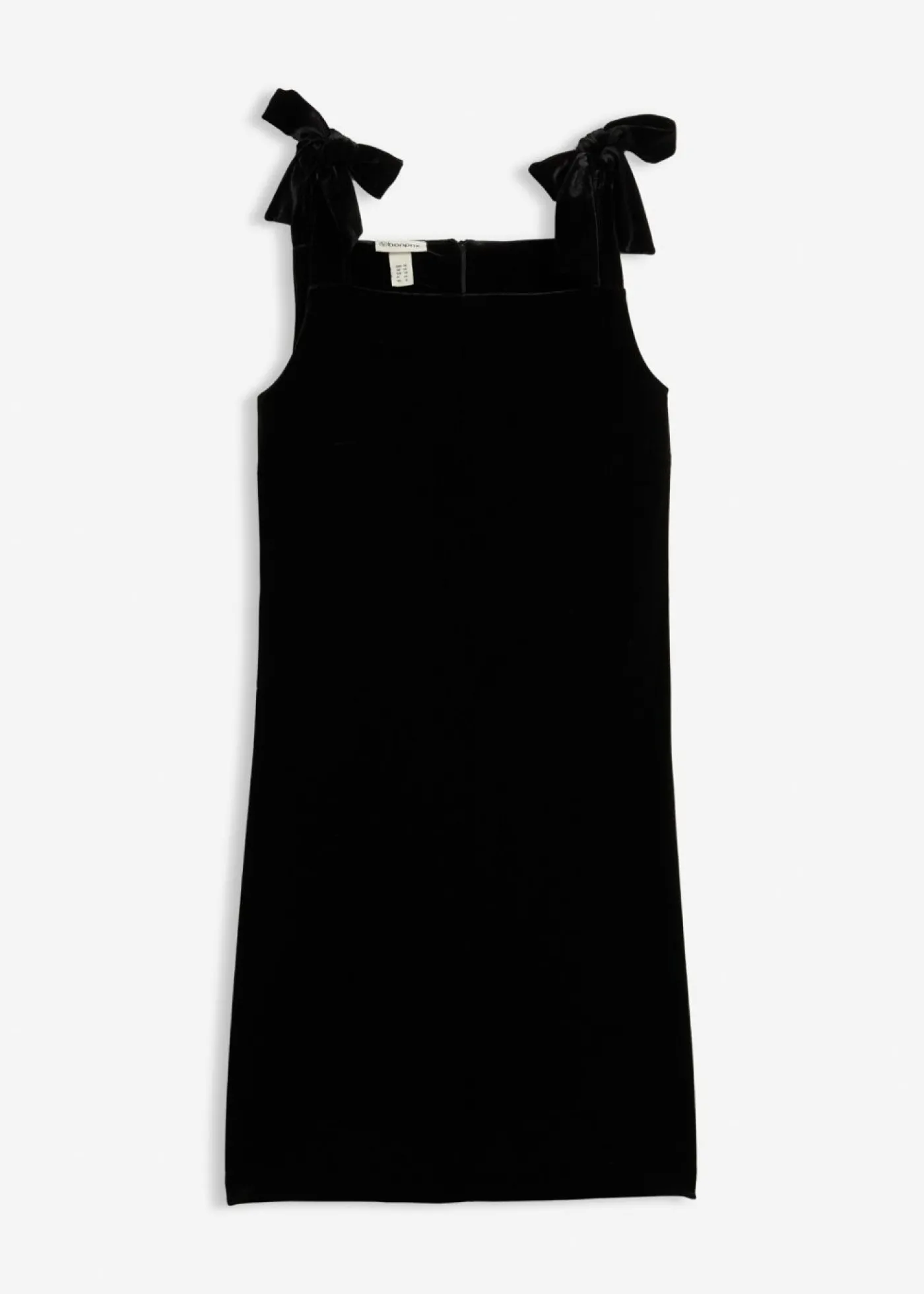 bonprix bonprix Vestido mini de terciopelo suave Negro New
