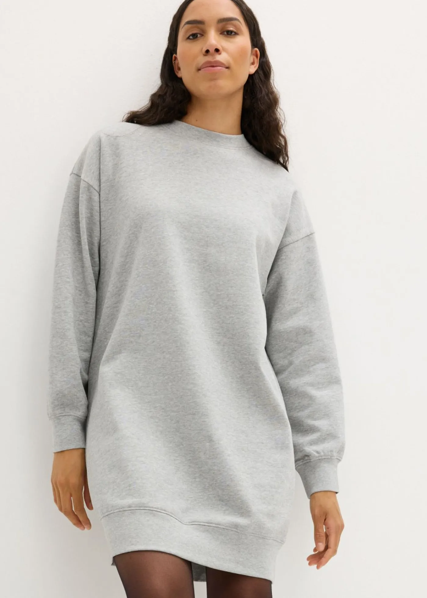 bonprix bonprix Vestido oversize tipo sudadera Gris claro jaspeado Best