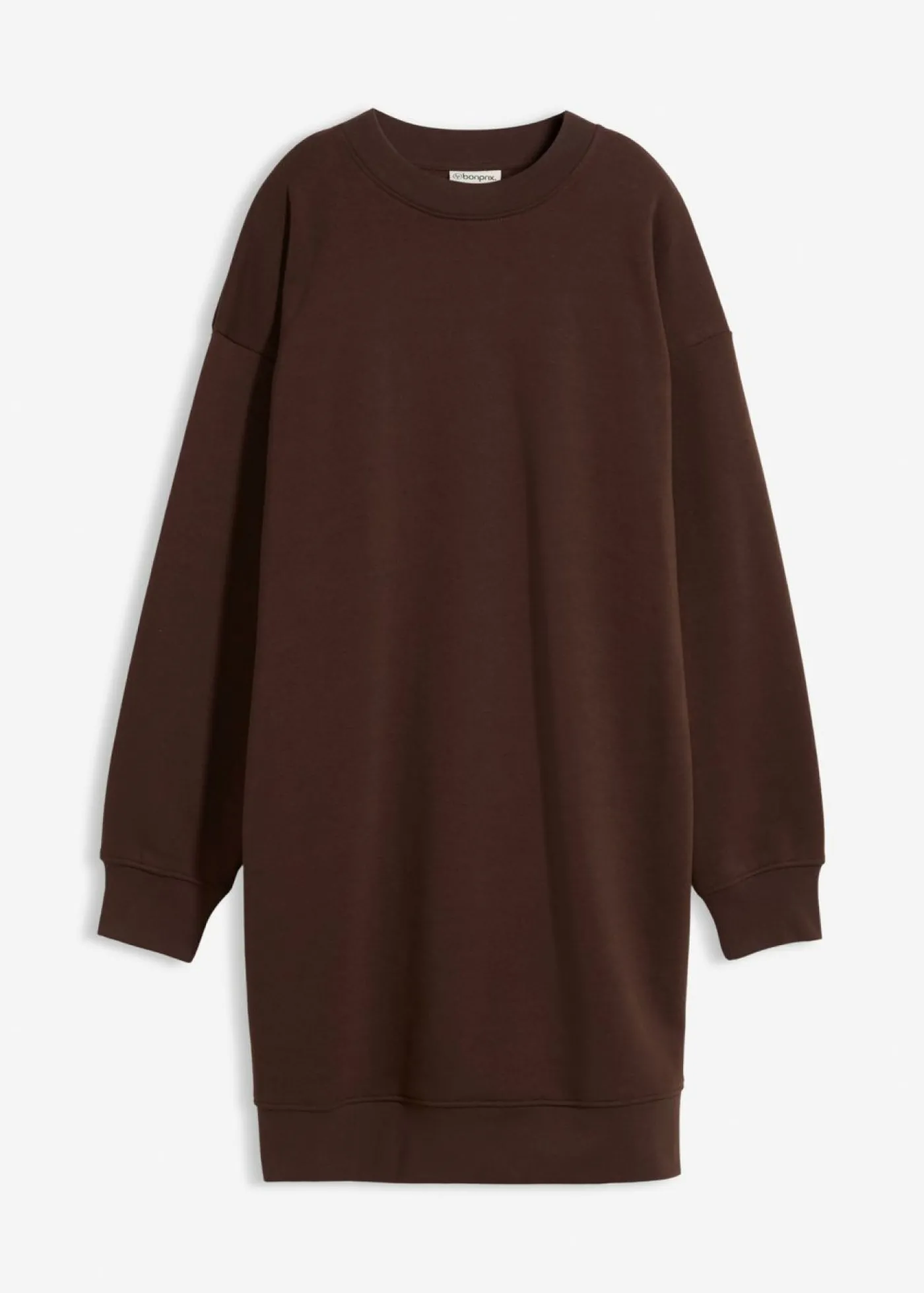 bonprix bonprix Vestido oversize tipo sudadera Marrón oscuro Hot
