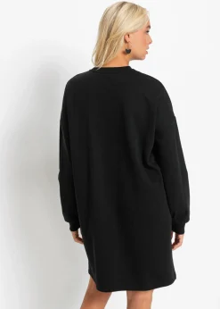 bonprix bonprix Vestido oversize tipo sudadera Negro Clearance