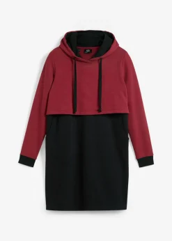 bonprix bonprix Vestido premamá Negro/rojo azalea