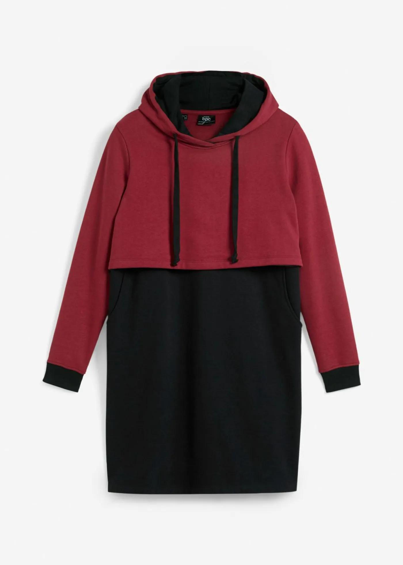 bonprix bonprix Vestido premamá Negro/rojo azalea