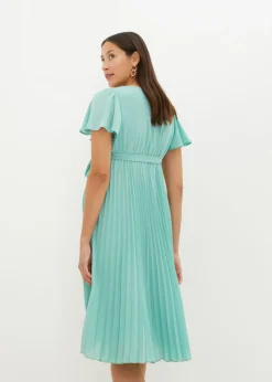 bonprix bonprix Vestido premamá con plisado Malva empolvado New