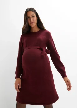 bonprix bonprix Vestido premamá de punto Rojo avellana jaspeado Best
