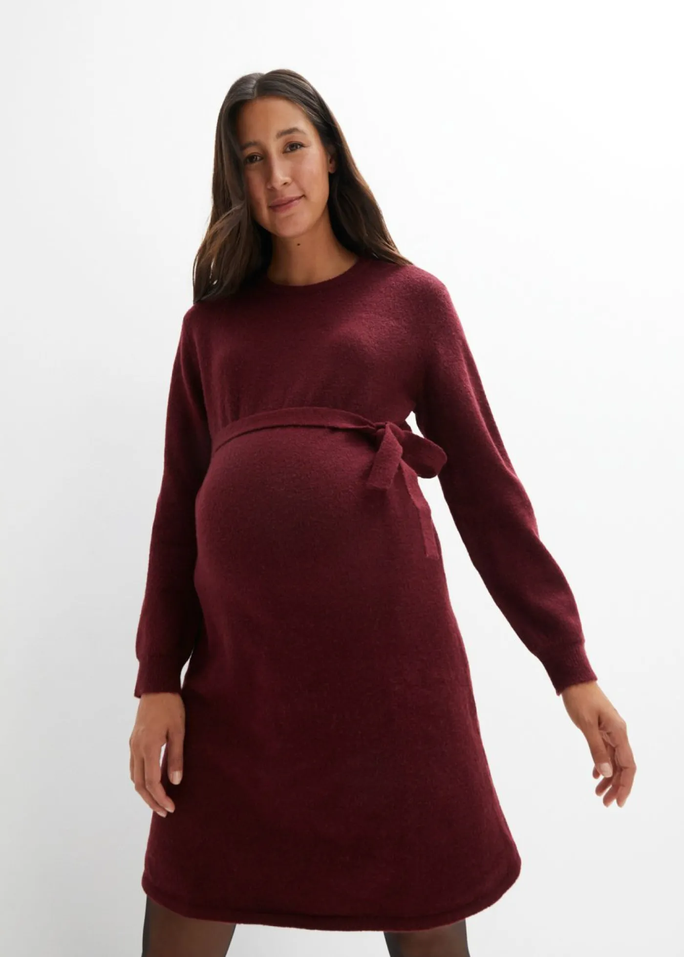 bonprix bonprix Vestido premamá de punto Rojo avellana jaspeado Best