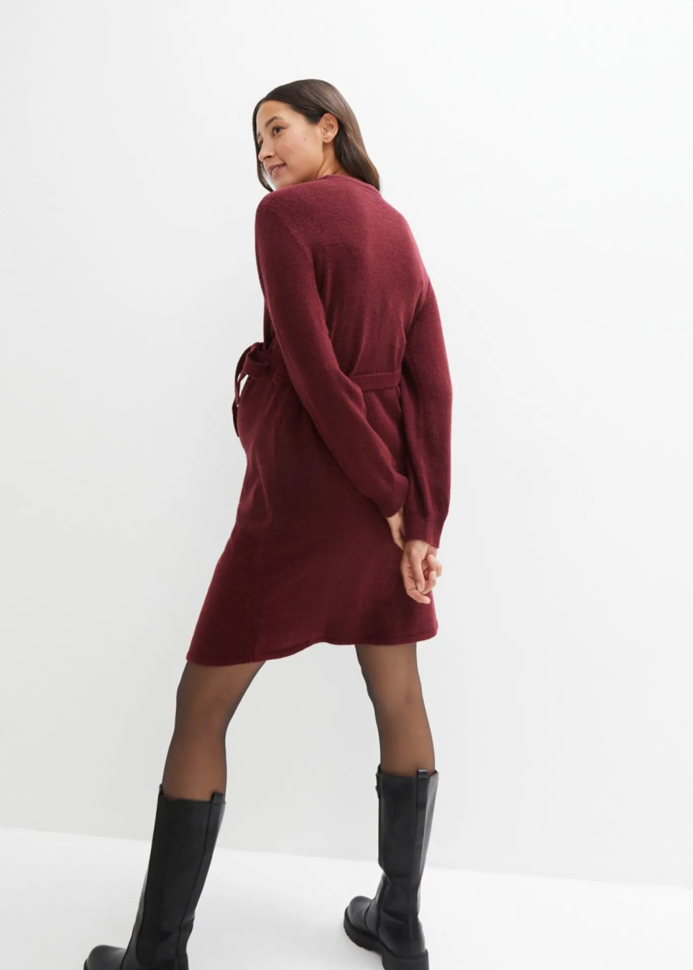 bonprix bonprix Vestido premamá de punto Rojo avellana jaspeado Best