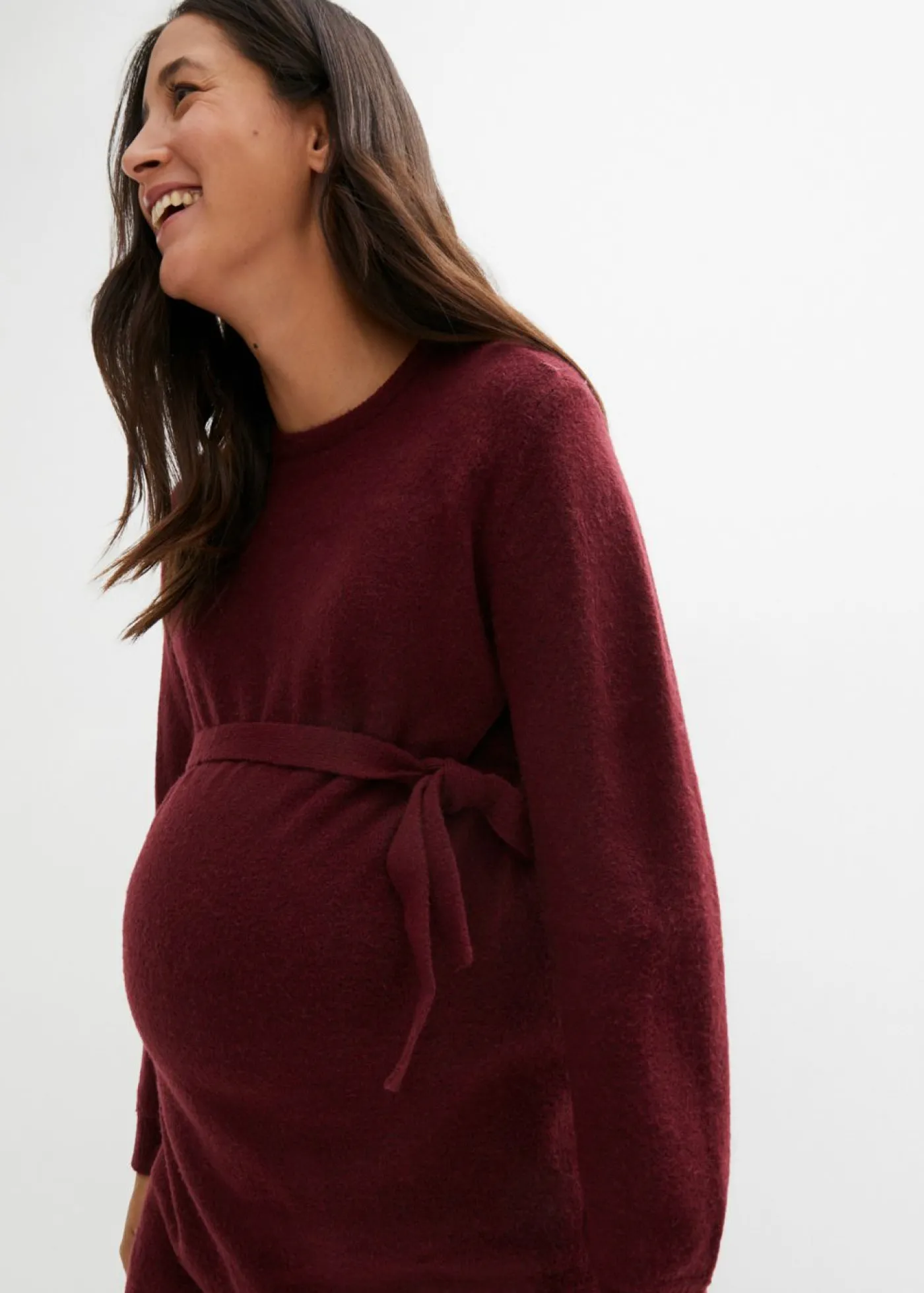 bonprix bonprix Vestido premamá de punto Rojo avellana jaspeado Best