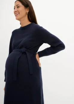 bonprix bonprix Vestido premamá de punto Azul marino