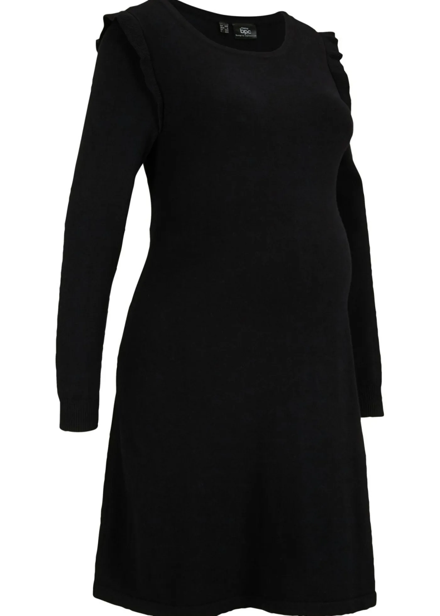bonprix bonprix Vestido premamá ligero de punto Negro Sale