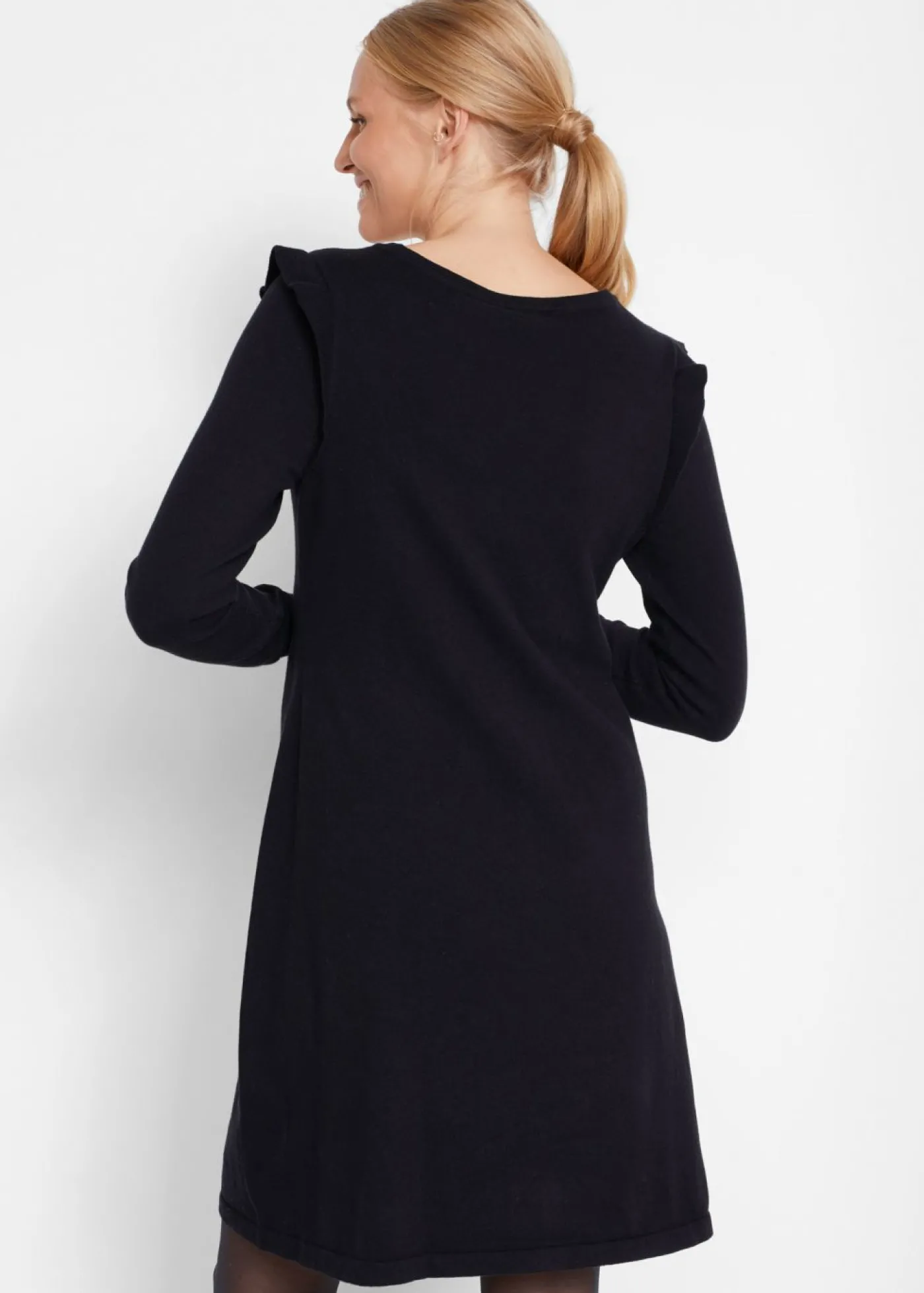 bonprix bonprix Vestido premamá ligero de punto Negro Sale