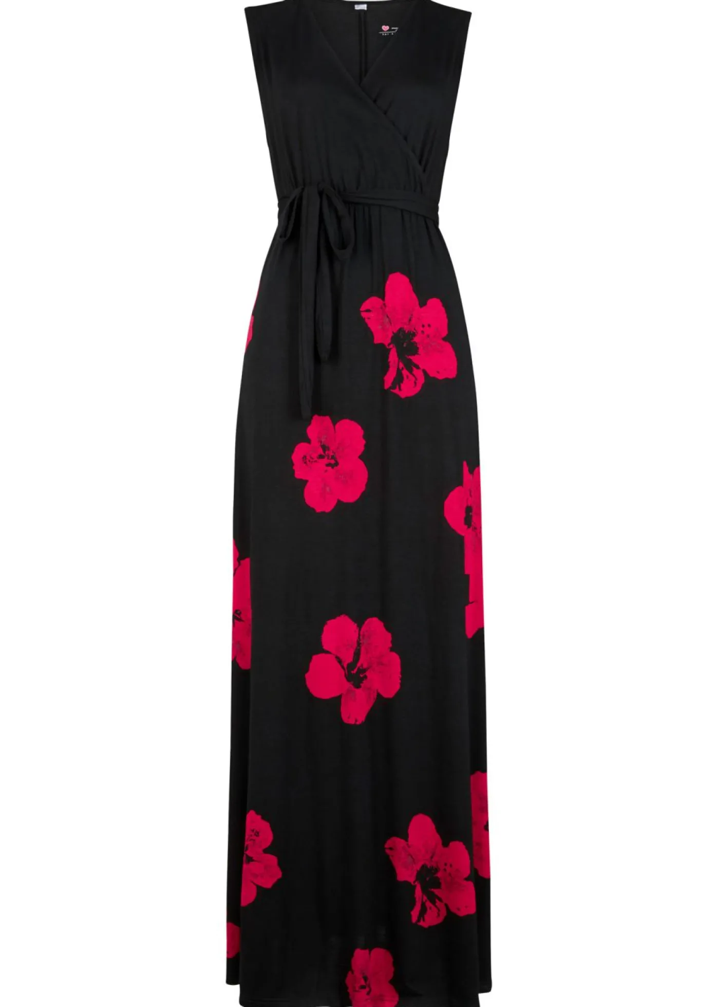 bonprix bonprix Vestido premamá/de lactancia 2 en 1 de punto de viscosa Negro-Magenta Hot