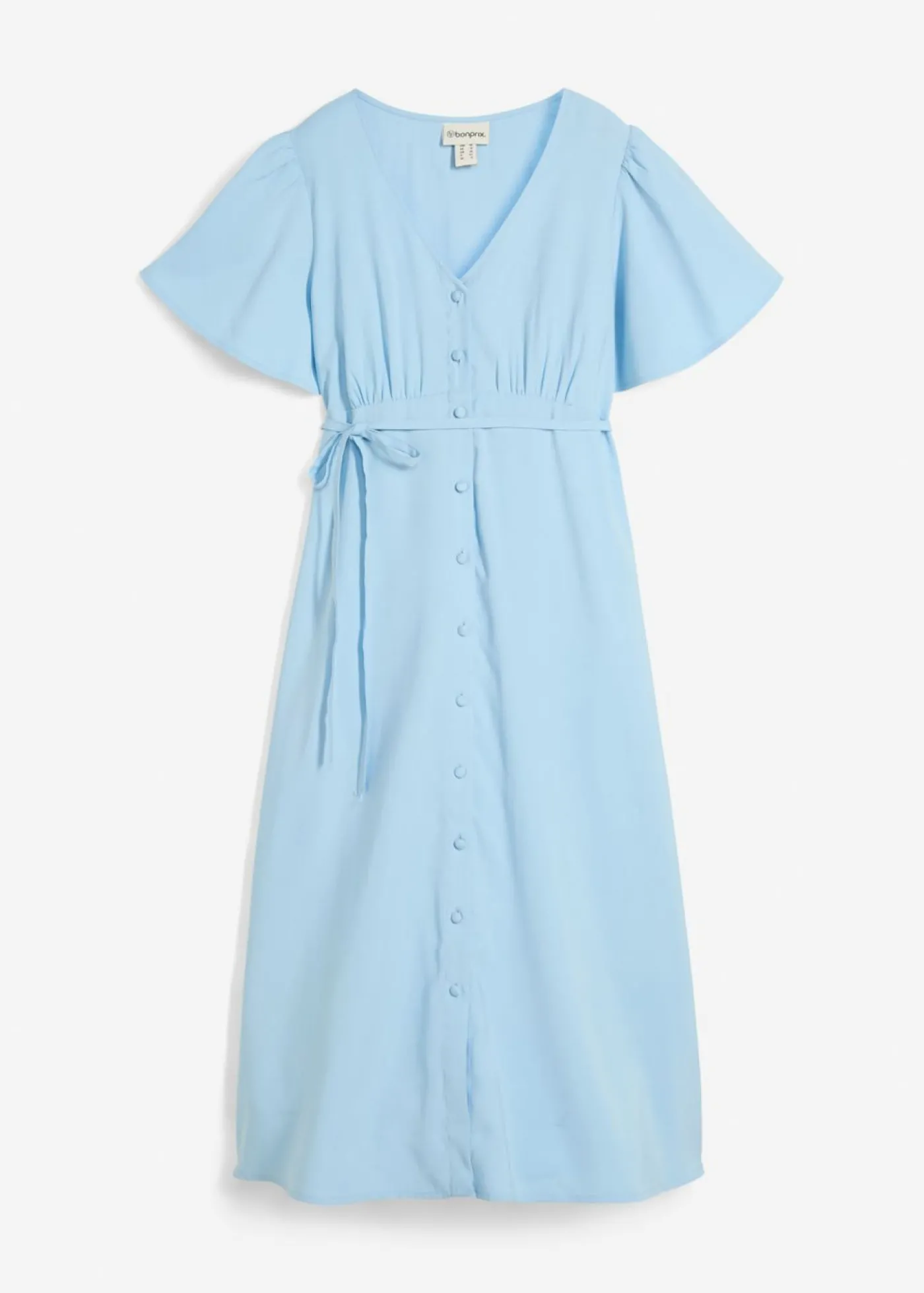 bonprix bonprix Vestido premamá/de lactancia con botones Azul claro Outlet