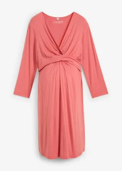 bonprix bonprix Vestido premamá/de lactancia de viscosa sostenible Ruibarbo Outlet