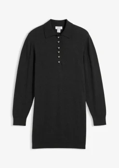 bonprix bonprix Vestido premamá/de lactancia de punto fino de algodón orgánico Antracita jaspeado Outlet