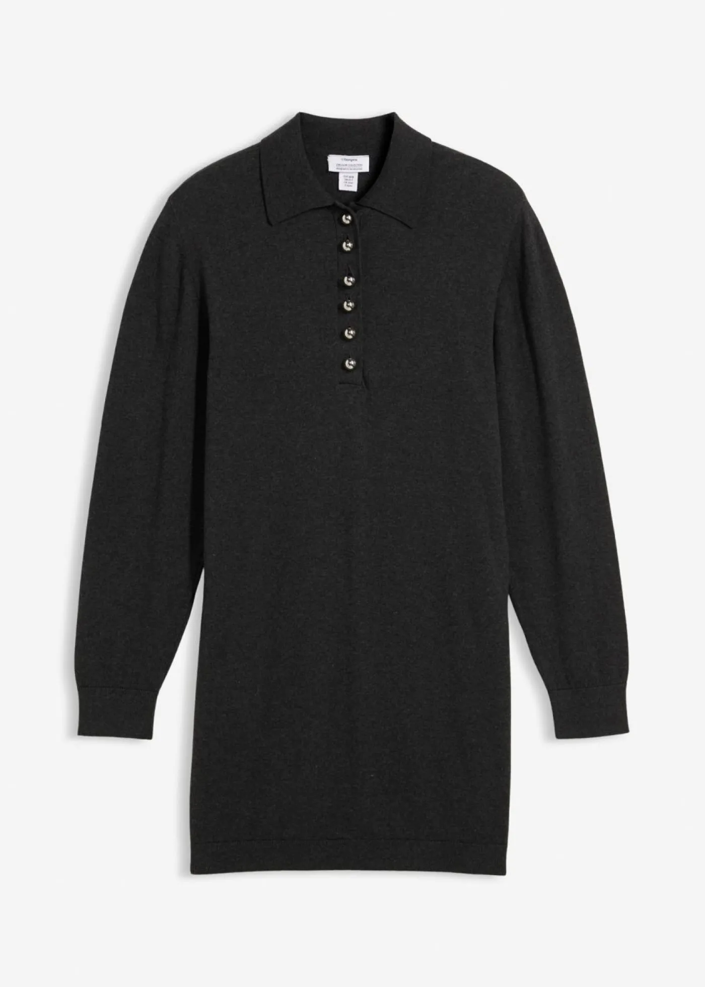 bonprix bonprix Vestido premamá/de lactancia de punto fino de algodón orgánico Antracita jaspeado Outlet