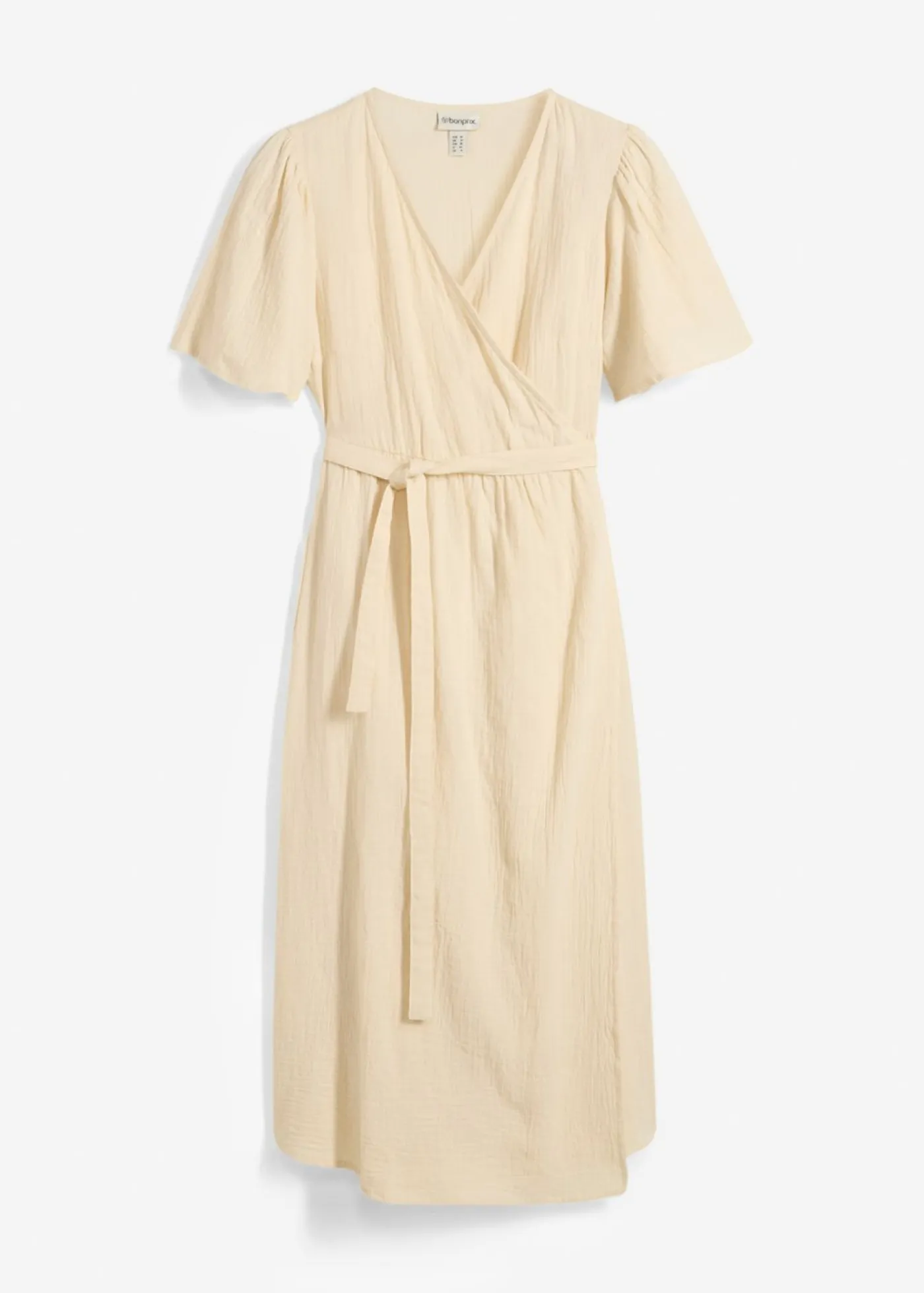 bonprix bonprix Vestido premamá/de lactancia de muselina de algodón gris guijarro Clearance